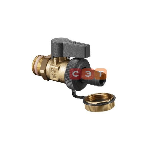 Кран шаровый ( с колпачком и штуцером для шланга) Optiflex KFE  1/2"